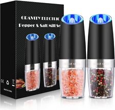 2 Gravity Electric Salt and Pepper Shakers Grinder Mill Adjustable Kitchen Tools picture