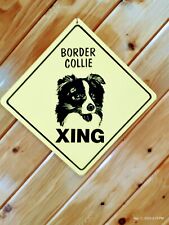 LANDSCAPING STREET CROSSING SIGN BORDER COLLIE DOG XING 16