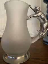 Collectable Cheetah Pewter  Glass Jug African Art Diane Carmichael picture