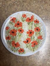 Neiman Marcus Hand-Decorated Poppy Flower Plate picture