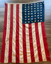 Vintage 48 star cotton stitched American Flag Eagle 4'x6' picture