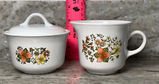 Vintage Corelle By Corning Indian Summer Sugar & Creamer picture