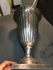 Vtg Brass Bronze Cemetery Flower Vase Urn 14.5in tall x 9.5in Wide picture