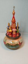Cathedral Moscow Hand Painted St. Basil’s Music Box Russian Souvenir Working  picture