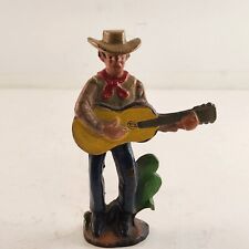 John Wright Cast Iron Cowboy Bottle Opener Figurine Singing 1950s Vintage picture