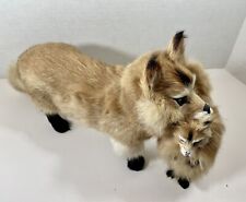 Fox Carrying Baby Lifelike Stuffed Animal Realistic Hard Body Figurine Mancave picture