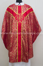 Gothic Red metallic vestment & stole set Gothic chasuble,casula,casel,CASULLA picture