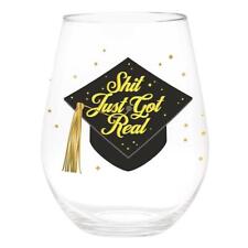 Jumbo Stemless Wine Glass Just Got Real Size 4in x 5.7in H Pack of 6 picture