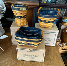 Lot of 3 Longaberger Renewel Baskets with Boxes _ 1999, 2000, 2001 picture