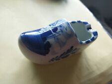 Delft Handpainted Porcelain mini Shoe clog Windmill Art Blue  picture