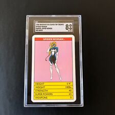 1988 Marvel Super Heroes SPIDER-WOMAN SGC 8 Red Back Super Top Trumps picture