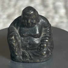 Buddha Bronze Sitting Happy Vintage Miniature Small Old 1