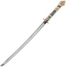 Highlander Open Mouth Dragon Katana with Black Lacquered Scabbard - 1045 High Ca picture