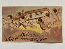 Perry Davis Vegetable Pain Killer Victorian Trade Card Quack Medicine Cherubs picture
