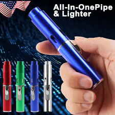 2-in-1 Windproof Click Butane Refillable Torch Lighter Click Tobacco Pipe USA picture