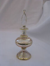 Egyptian Glass Perfume Bottle Hand Made Colored 4.5