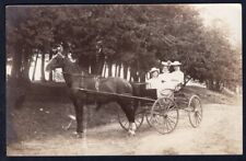 RPPC. USA or Canada No ID c1903-05 Real Photo Postcard. Ladies in Horse Buggy picture