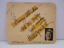 HILDEGARDE VINTAGE MOVIE ACTRESS SIGNED AUTO AUTOGRAPH BOOK PAGE  KY picture