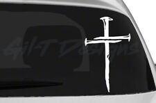 3 Nails Cross Vinyl Decal Sticker, Christian, Jesus, Holy, God, Love, Religious  picture