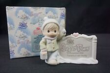 PRECIOUS MOMENTS SUGAR TOWN SAM BUTCHER  PAINTING SIGN FIGURINE #529567 picture