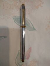 Cross Townsend Gold Plated Trim Lustrous Chrome Roller Ball Pen Made In USA picture