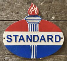 STANDARD Motor Oil Logo Cast Iron Wall Sign, 9” x 10” picture