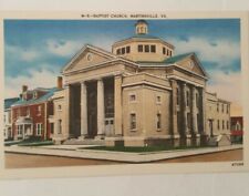 vintage VIRGINIA postcard Baptist church MARTINSVILLE   VA 1940s picture
