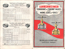 1920s LUNKENHEIMER FERRENEWO and RENEWO VALVES industrial plant parts pamphlet picture