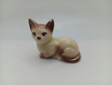 Vintage Siamese Cat Laying Down Mini 2in. Ceramic Figure picture