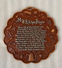 Vntg MCM 50s “My Kitchen Prayer” 3D Embossed Wall Plaque-Multi Products Inc USA picture