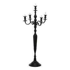 Hamptons Five Candle Candelabra, Rustic Black Finish, Centerpiece, Hand Craft... picture