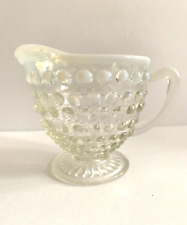 Fenton / Anchor Hocking Moonstone Opalescent Hobnail Creamer picture