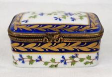 Vintage Limoges France Signed Hand Painted Porcelain Trinket Box picture
