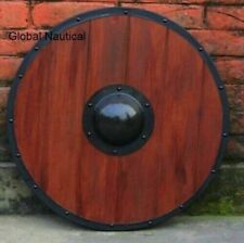Unique vintage Design Shield Wooden Red Home Décor Medieval Round Shield Viking picture