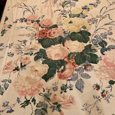 Lee Jofa LJ Fabric Sample Floral Bouquet & Border 100% Cotton Glazed England VTG picture