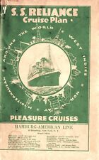 1930 Hamburg American Line RELIANCE Cruise Deck Plan w/ Color-Coding & Interiors picture