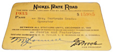 1935 NICKEL PLATE ROAD NKP EMPLOYEE PASS #15985 picture