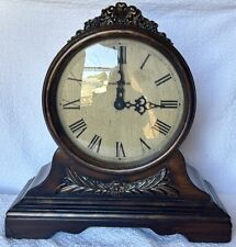 Howard Miller Mantle Clock Elizabeth 635-109 Carved Overlays Real Wood VGUC picture