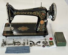 Antique 1919 Singer 66 Red Eye Treadle Sewing Machine, SERVICED, Extras, VGC picture