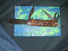 Vintage Shapleigh Hdw Diamond Edge 4 Blade Camp Pattern Pocket Knife picture