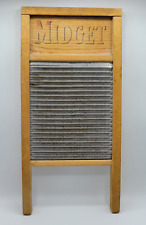 Vtg NATIONAL Washboard No 442 Pat Ofc Made USA Chicago-Saginaw-Memphis MIDGET picture