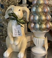Vintage Inspired  Bunny Rabbit Easter Tabletop Figurine New 13” Tall picture