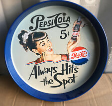 PEPSI COLA Always Hits The Spot 13'' Metal Serving Tray sign retro vintage round picture