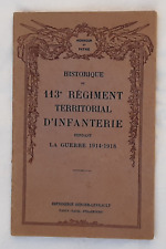 WWI 1914-1918 Rare Historical Morocco 113th Territorial Infantry Regiment picture
