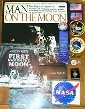 Collection of Vintage NASA Artifacts ~Books Records Pinbacks Patches Sticker etc picture