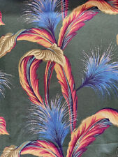 vintage ART DECO Tropical Bark Cloth Fabric South Beach 5 yards x 55