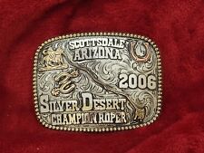 RODEO CHAMPION TROPHY BUCKLE PRO CALF ROPING☆SCOTTSDALE ARIZONA☆2006☆RARE☆929 picture