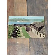 Dauphin Battery Postcard Old Fort Niagara Steamer Cayuga Chrome Divided picture