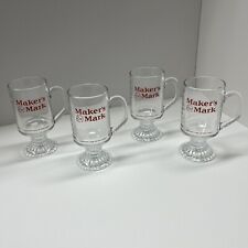 Maker’s Mark Irish Coffee Set of 4 Hot Toddy Glasses / Mugs Authentic Rare picture