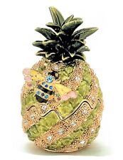 Kubla Craft Bejeweled Enameled Trinket Box: Pineapple Bee Box, Item# 3890 picture